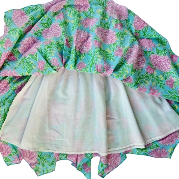 Tommy Bahama Girls Tropical - Hawaiian Linen Dress Pink-Green Sleeveless Size 6 - Picture 7 of 12